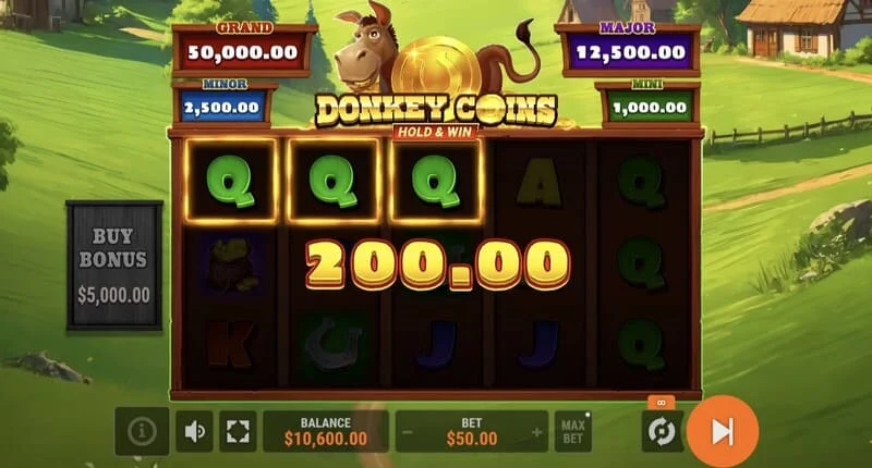 Donkey Coins Hold & Win - modh Hold & Win á sheoladh